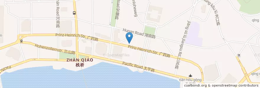 Mapa de ubicacion de Highlight coffee en چین, شاندونگ, 青岛市, 市南区.