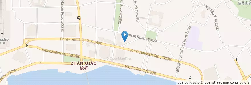 Mapa de ubicacion de eat drink paint en الصين, شاندونغ, مدينة تشينغداو, 市南区.