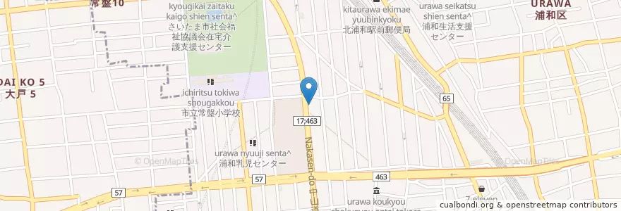 Mapa de ubicacion de 浦和みゆき保育園 en Jepun, 埼玉県, さいたま市, 浦和区.