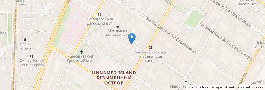 Mapa de ubicacion de Nar Lounge en Rusia, Северо-Западный Федеральный Округ, Óblast De Leningrado, San Petersburgo, Центральный Район.