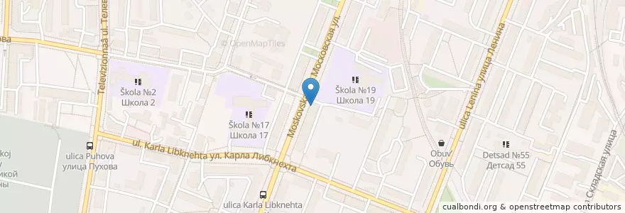 Mapa de ubicacion de ЛинGвист en 俄罗斯/俄羅斯, Центральный Федеральный Округ, 卡卢加州, Городской Округ Калуга.