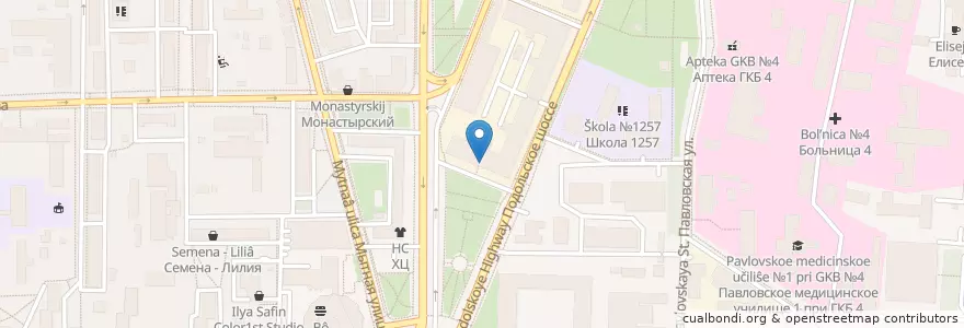 Mapa de ubicacion de ВТБ en Russia, Distretto Federale Centrale, Москва, Южный Административный Округ, Даниловский Район.