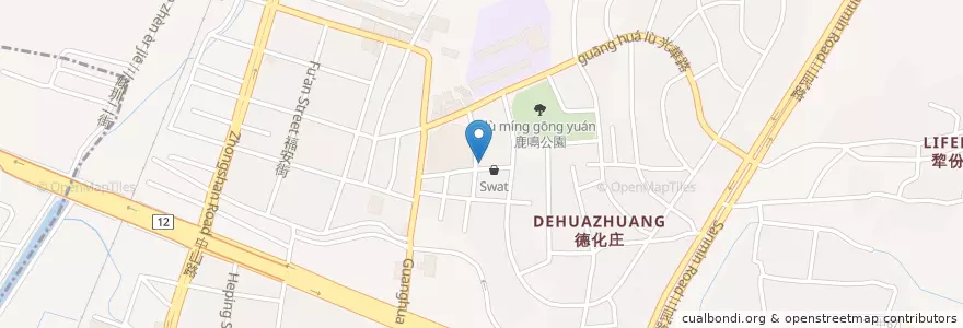 Mapa de ubicacion de 出軌咖 en تايوان, تاي شانغ, 沙鹿區.