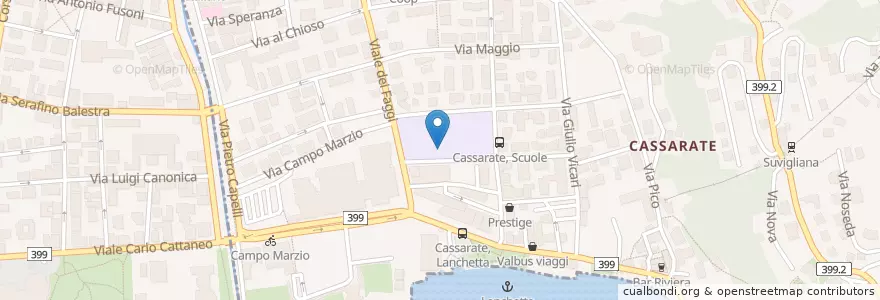 Mapa de ubicacion de Biblioteca dei ragazzi di Cassarate en Швейцария, Тичино, Лугано, Lugano.