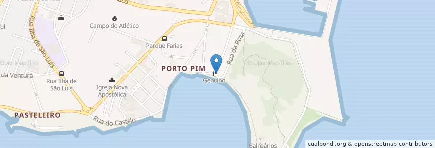 Mapa de ubicacion de Taberna de Pim en البرتغال, الأزور, Faial, Horta, Horta (Angústias).
