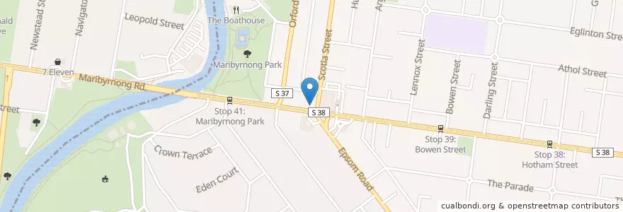 Mapa de ubicacion de Indian Star en Australia, Victoria, City Of Moonee Valley.