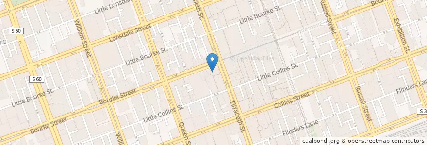 Mapa de ubicacion de Commonwealth Bank Centre en Australie, Victoria, City Of Melbourne.