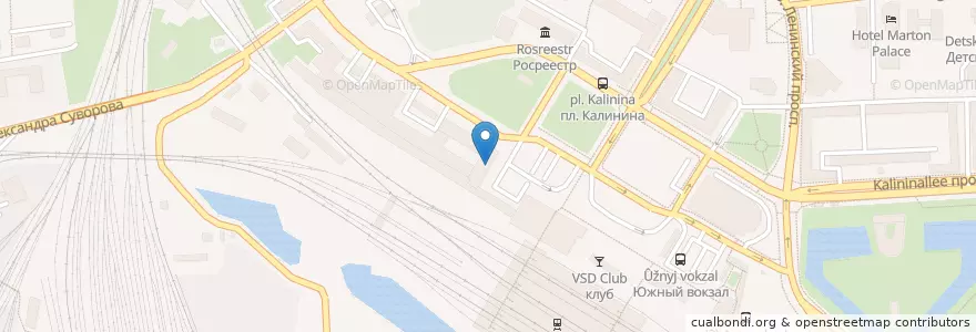Mapa de ubicacion de Почтовое отделение № 236015 en ロシア, 北西連邦管区, カリーニングラード州, Городской Округ Калининград.