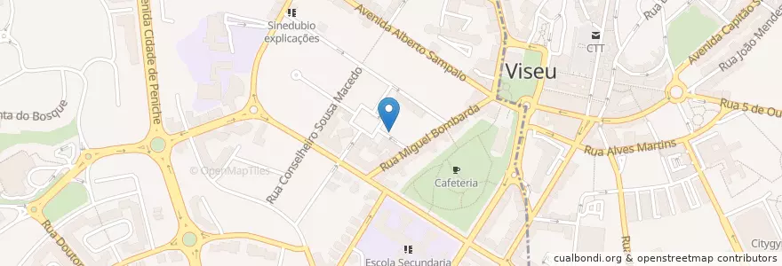 Mapa de ubicacion de Conversas Cuidados e Carinhos en البرتغال, الوسطى, فيسيو, فيسيو داو لافويش, فيسيو, União Das Freguesias De Viseu.
