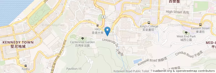 Mapa de ubicacion de Sodexo en China, Provincia De Cantón, Hong Kong, Isla De Hong Kong, Nuevos Territorios, 中西區 Central And Western District.