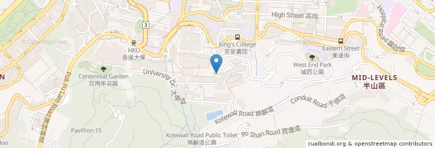 Mapa de ubicacion de Maxim's en 中国, 広東省, 香港, 香港島, 新界, 中西區 Central And Western District.