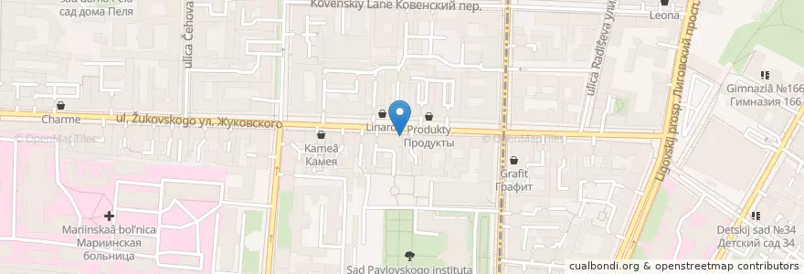 Mapa de ubicacion de Lodka en Rusia, Северо-Западный Федеральный Округ, Óblast De Leningrado, San Petersburgo, Центральный Район, Литейный Округ.