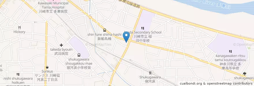 Mapa de ubicacion de さかき歯科クリニック en Japan, Kanagawa Prefecture, Kawasaki, Tama Ward.