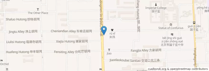 Mapa de ubicacion de 庆丰包子铺 en Cina, Pechino, Hebei, 东城区.