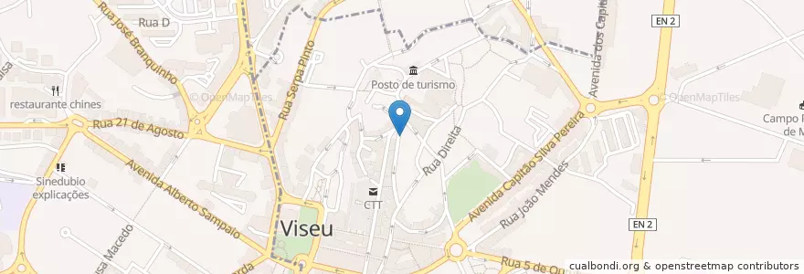 Mapa de ubicacion de Velha Guarda Taverna en ポルトガル, Centro, Viseu, Viseu Dão-Lafões, Viseu, União Das Freguesias De Viseu.