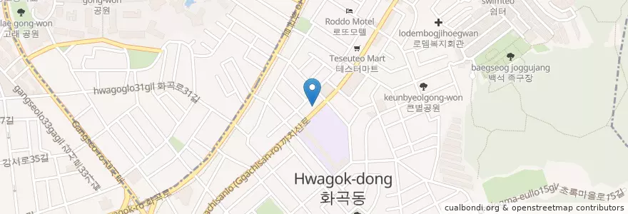 Mapa de ubicacion de 화곡우체국 en Республика Корея, Сеул, 강서구, 화곡본동.