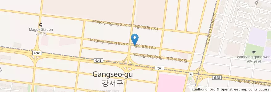 Mapa de ubicacion de Burger King en Südkorea, Seoul, 강서구.