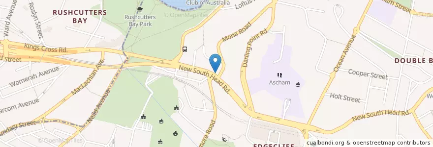 Mapa de ubicacion de Jerry's Place en Австралия, Новый Южный Уэльс, Sydney, Woollahra Municipal Council.