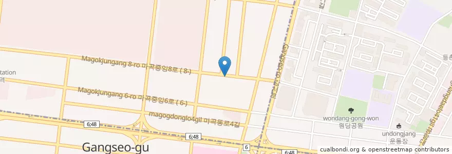 Mapa de ubicacion de Supermoon Coffee en South Korea, Seoul, Gangseo-Gu.