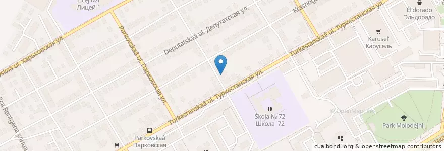 Mapa de ubicacion de Морфей en Rusland, Приволжский Федеральный Округ, Оренбургская Область, Городской Округ Оренбург.