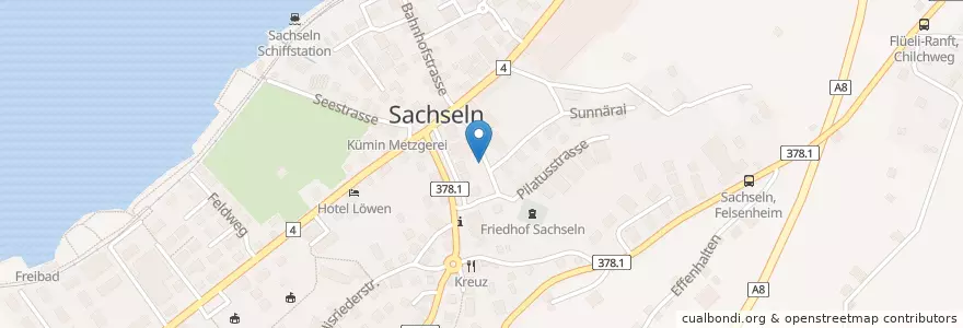 Mapa de ubicacion de Arztpraxis Michel-Dillier/Sigh en Suíça, Obwalden, Sachseln.