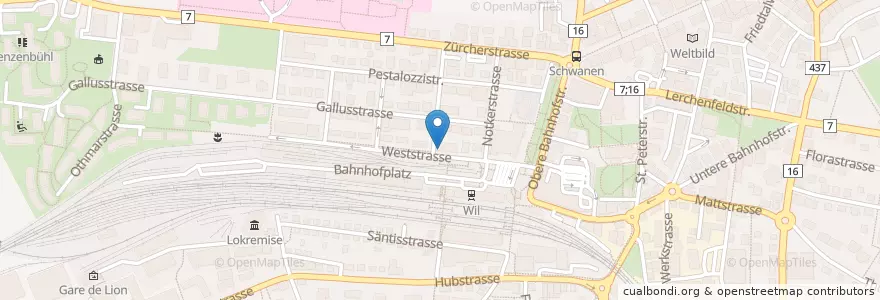 Mapa de ubicacion de Eggä 12 en Suíça, Sankt Gallen, Wahlkreis Wil, Wil (Sg).
