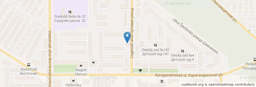Mapa de ubicacion de 36,6 en 러시아, Приволжский Федеральный Округ, Оренбургская Область, Городской Округ Оренбург.