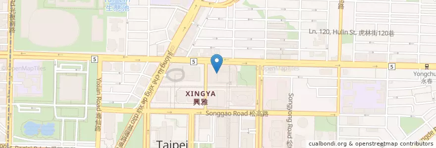 Mapa de ubicacion de 澳盛(台灣)商業銀行 en 臺灣, 新北市, 臺北市, 信義區.