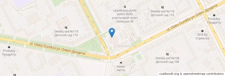 Mapa de ubicacion de А-мега en Rusia, Северо-Западный Федеральный Округ, Óblast De Leningrado, San Petersburgo, Фрунзенский Район, Балканский Округ.