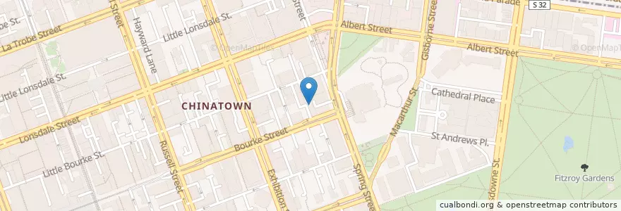 Mapa de ubicacion de Palace Theatre en Australië, Victoria, City Of Melbourne.