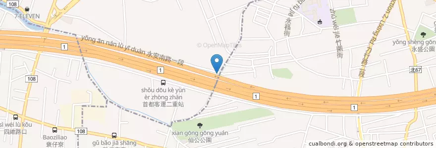 Mapa de ubicacion de 福德宮 en 타이완, 신베이 시.