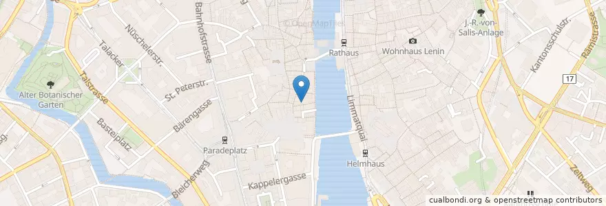 Mapa de ubicacion de Weinbar en Suíça, Zurique, Bezirk Zürich, Zürich.