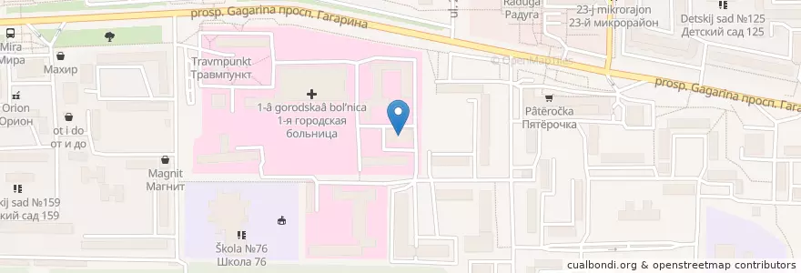 Mapa de ubicacion de Б.Браун en Rusia, Приволжский Федеральный Округ, Óblast De Oremburgo, Городской Округ Оренбург.