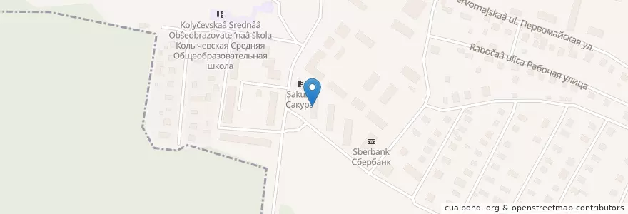 Mapa de ubicacion de Почта Банк en روسيا, Центральный Федеральный Округ, محافظة موسكو, Можайский Городской Округ.