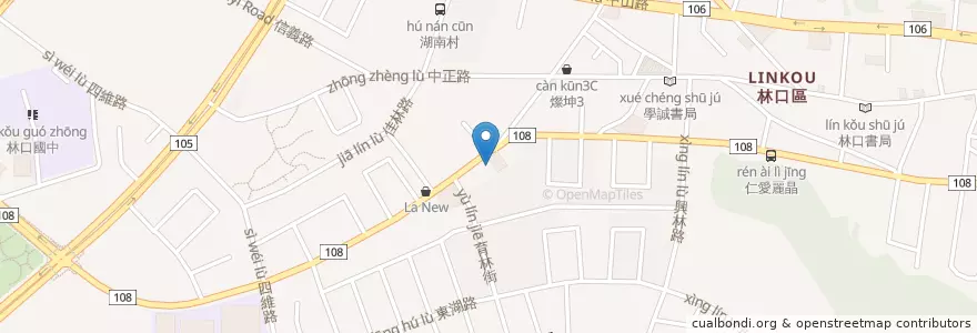 Mapa de ubicacion de 聖易軒麵食館 en Тайвань, Новый Тайбэй, 林口區.
