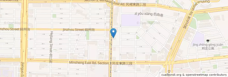 Mapa de ubicacion de 穗科手打烏龍麵 en Taiwan, Nuova Taipei, Taipei, Distretto Di Songshan.