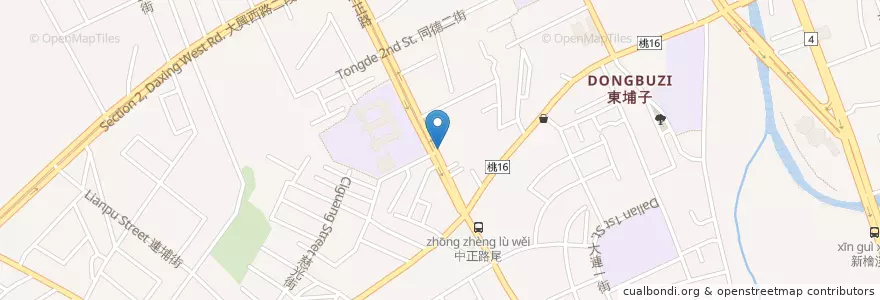 Mapa de ubicacion de 土地公廟 en Taïwan, Taoyuan, District De Taoyuan.
