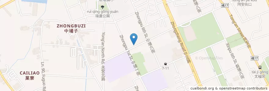 Mapa de ubicacion de 八方雲集 en Taiwan, Taoyuan, Taoyuan.