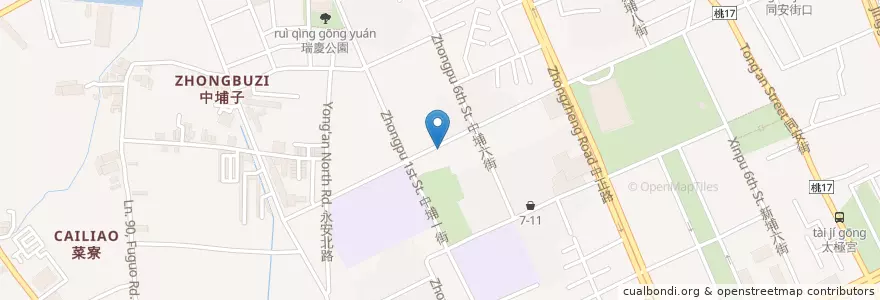 Mapa de ubicacion de 四海豆漿大王 en Taiwan, Taoyuan, Taoyuan District.