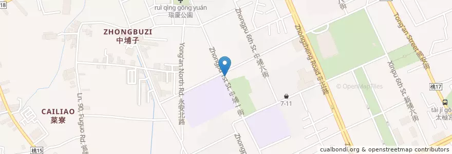 Mapa de ubicacion de 帝王廣東粥 en 台湾, 桃園市, 桃園区.