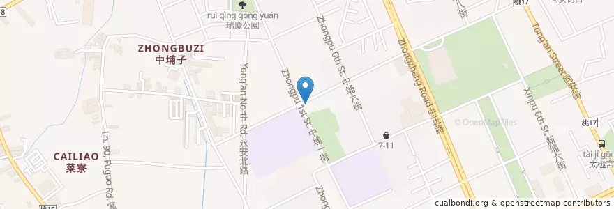 Mapa de ubicacion de 永和豆漿 en 臺灣, 桃園市, 桃園區.