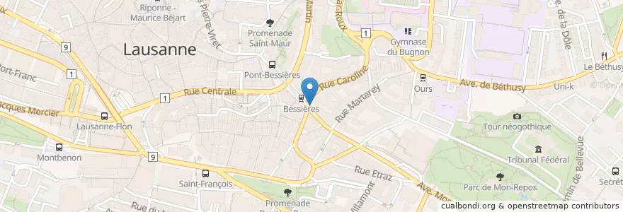Mapa de ubicacion de KD1 Cabinet Dentaire Khoury & Dulla en Switzerland, Vaud, District De Lausanne, Lausanne.