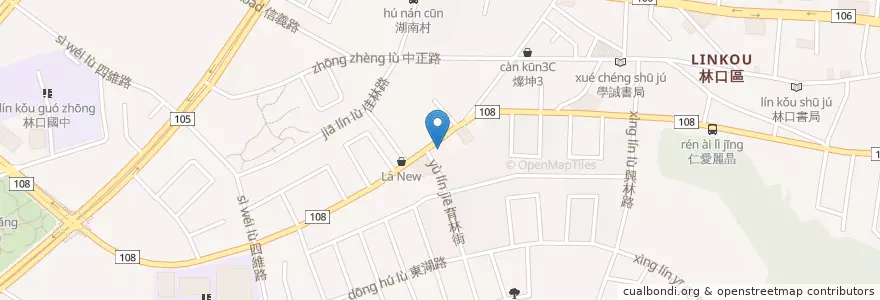 Mapa de ubicacion de 潮味決 en Taiwan, New Taipei, Linkou District.