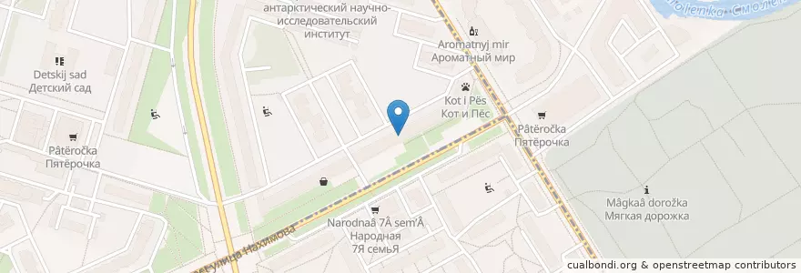 Mapa de ubicacion de Сектор 2 МФЦ Василеостровского района en Russland, Föderationskreis Nordwest, Oblast Leningrad, Sankt Petersburg, Василеостровский Район.