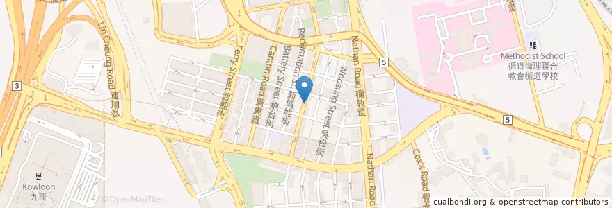 Mapa de ubicacion de 米線皇后 Queen Mixian en چین, گوانگ‌دونگ, هنگ‌کنگ, کاولون, 新界 New Territories, 油尖旺區 Yau Tsim Mong District.