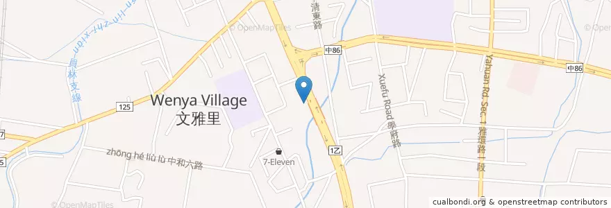 Mapa de ubicacion de 台中銀行大雅分行 en تايوان, تاي شانغ, 大雅區.