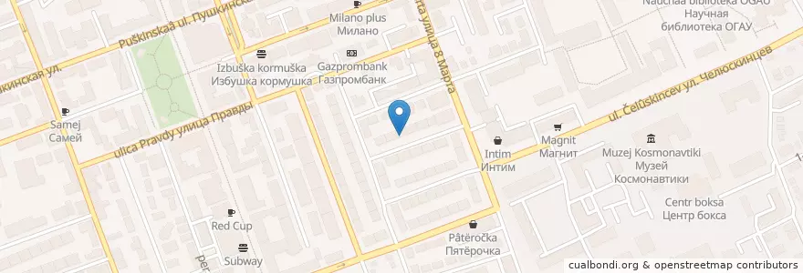 Mapa de ubicacion de Киндер Клиник en Russland, Föderationskreis Wolga, Oblast Orenburg, Городской Округ Оренбург.