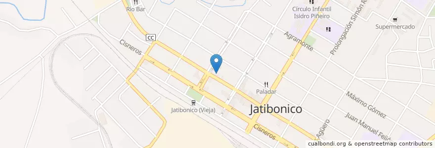 Mapa de ubicacion de Western Union en كوبا, Sancti Spiritus, Jatibonico.