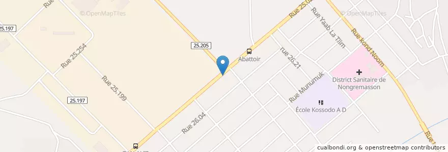 Mapa de ubicacion de Bar dancing Neb Laboum Kossodo en 布基纳法索, Centre, Kadiogo, 瓦加杜古.