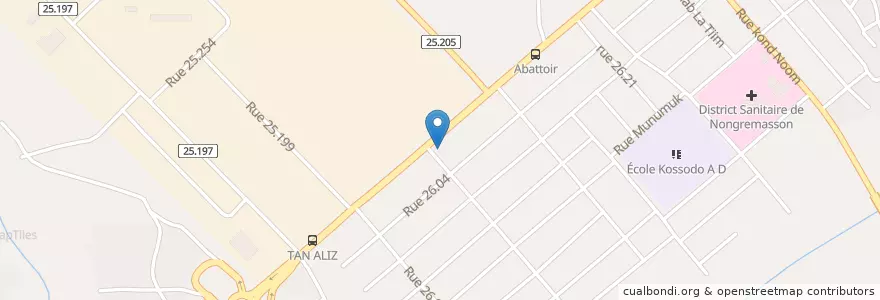 Mapa de ubicacion de Station OiLibya Kossodo en ブルキナファソ, Centre, Kadiogo, ワガドゥグー.